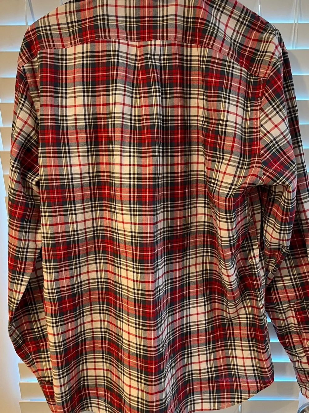 J. Crew the Broken-In Oxford Red White and Black Plaid Button-Down Shirt